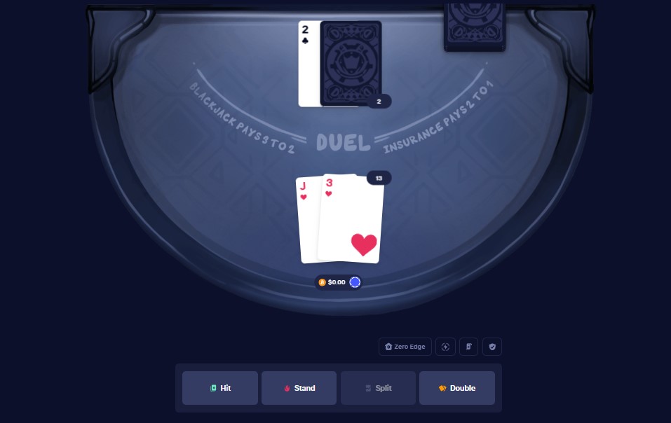 Duel Blackjack house game